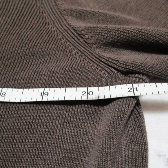 Ann Taylor Brown Lightweight 100% Silk Sweater Knit Size Large - Picture 4 of 7